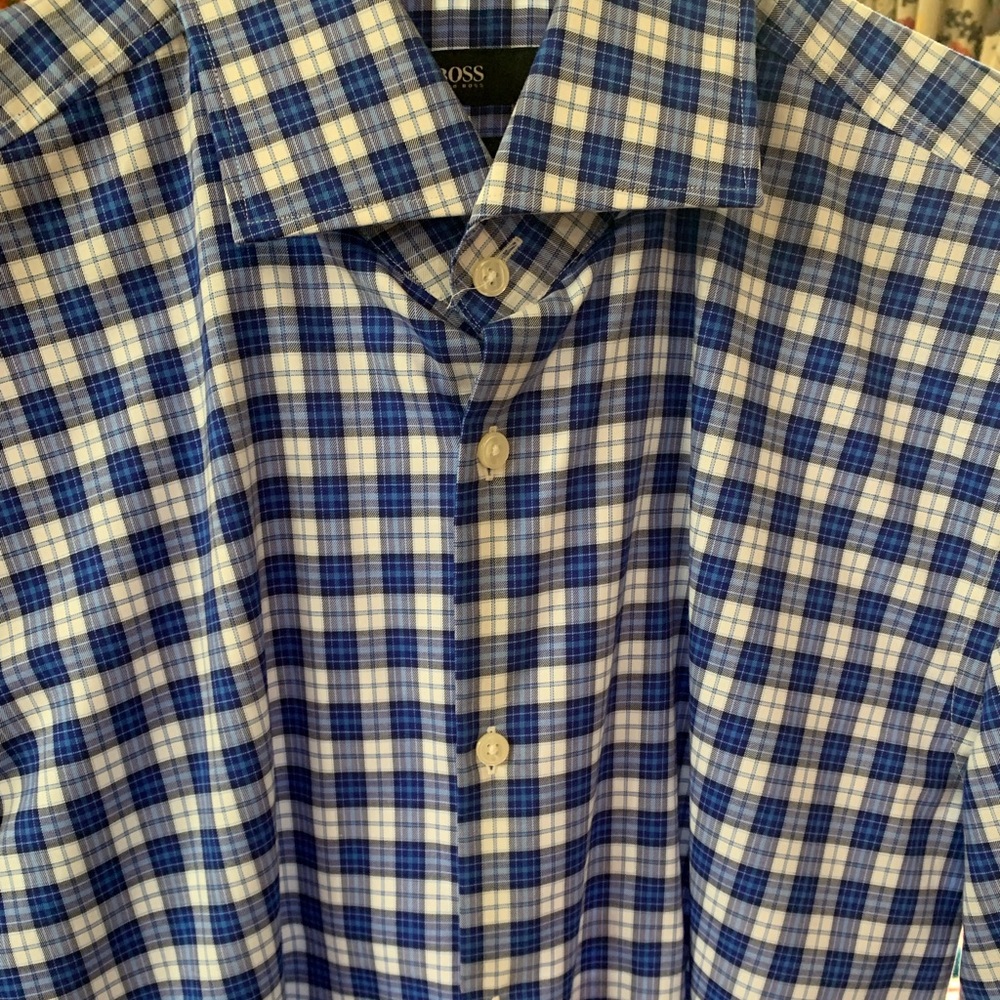 Hugo Boss Slim Fit Over-Check Dress Shirt